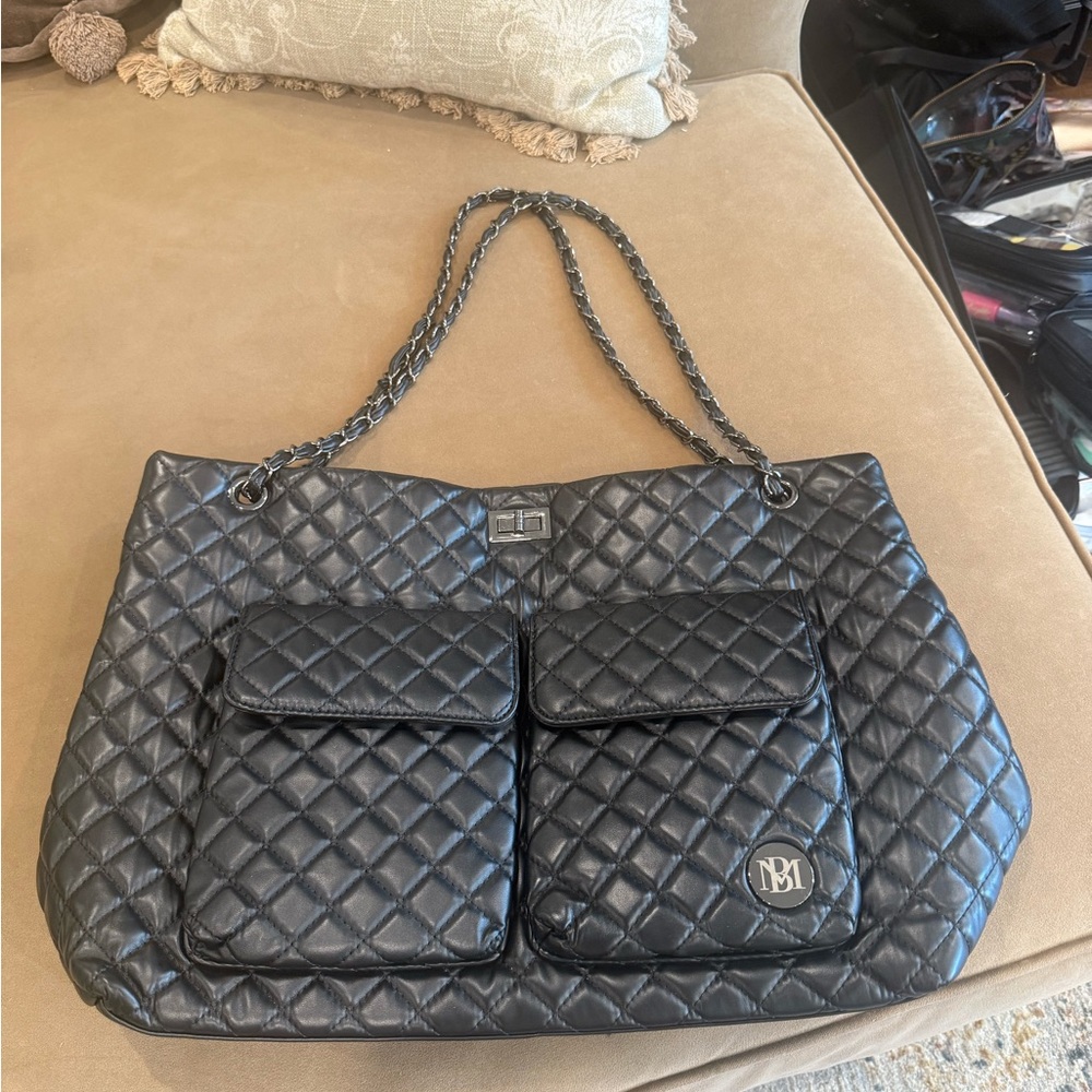 Badgley Mischka Diana quilted travel tote large